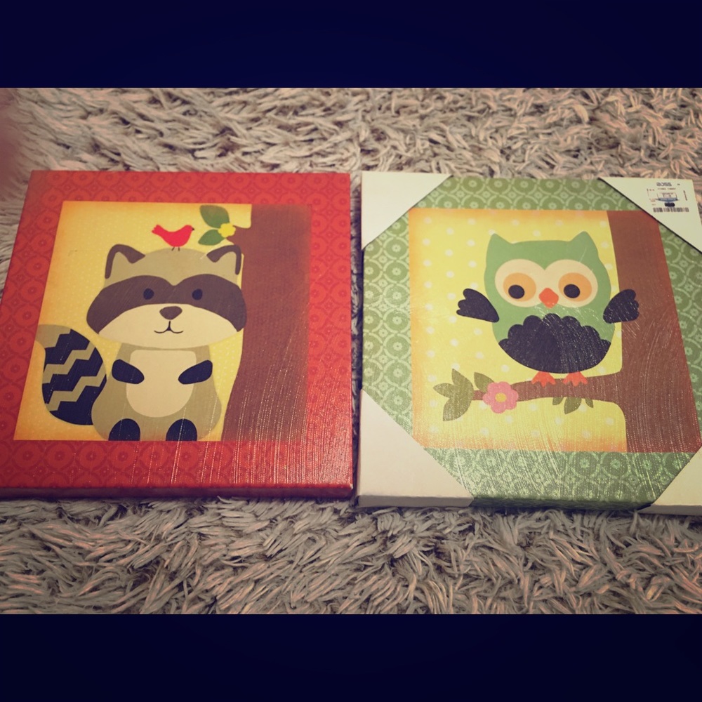 New! ✨ Set of 2 Canvas Paintings 🖼 Kids Frames